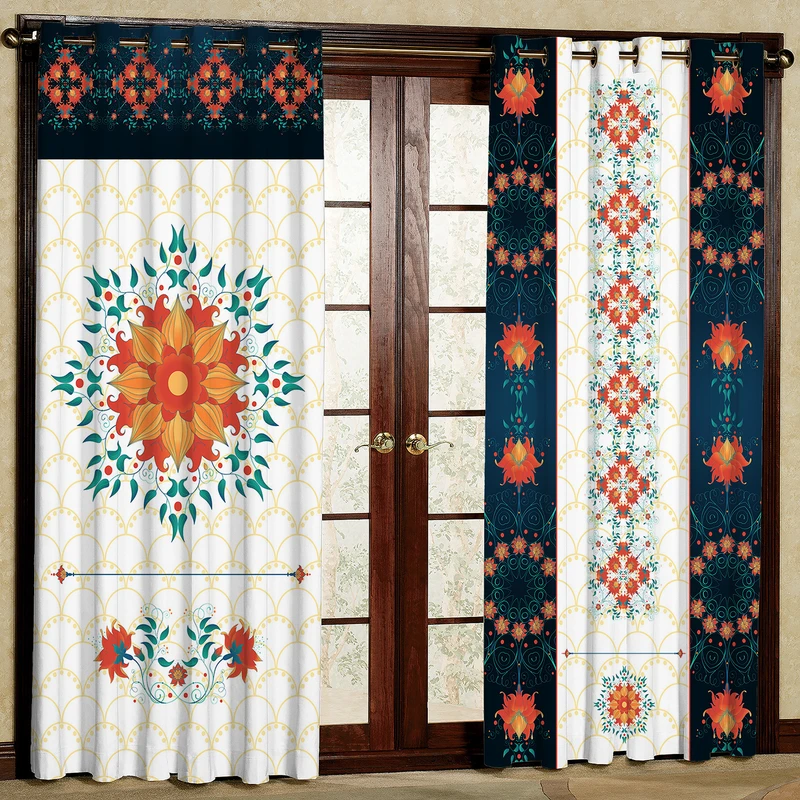 پرده مدل هازان پانچی کد 4607a سایز 140x200 سانتی متر