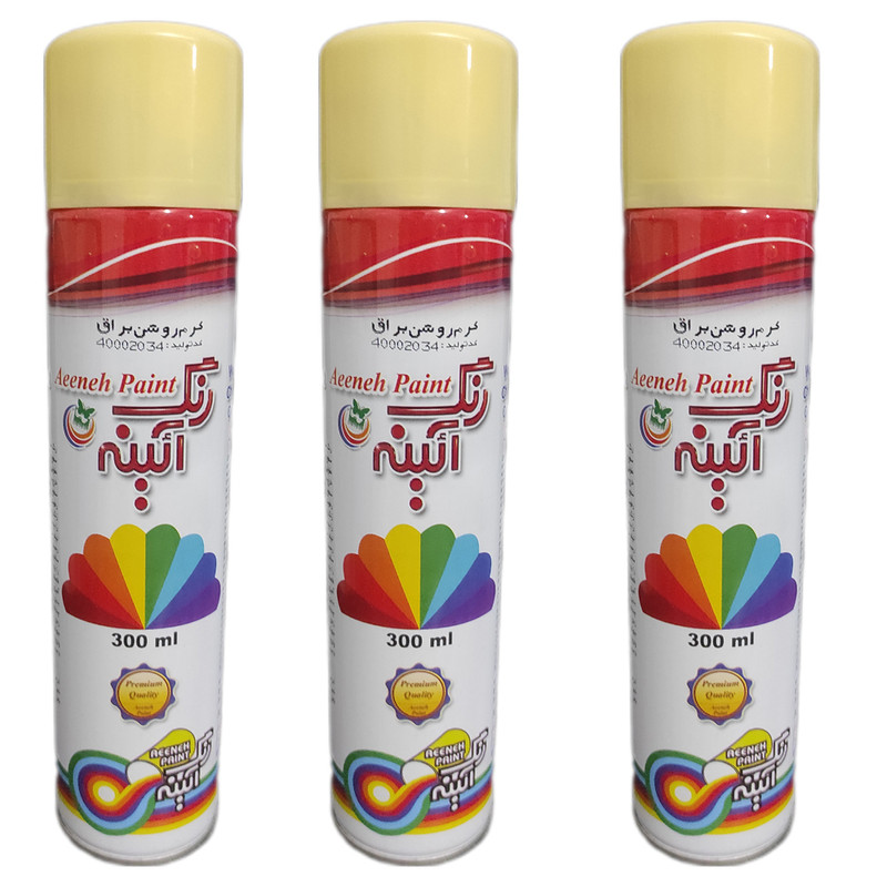 اسپری رنگ کرم آیینه کد 109 حجم 300 میلی لیتر بسته 3 عددی اسپری رنگ کرم آیینه کد 109 حجم 300 میلی لیتر بسته 3 عددی