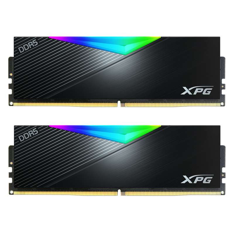 رم کامپیوتر DDR5 دو کاناله 6000 مگاهرتز CL40 ای دیتا ایکس پی جی مدل LANCER RGB BLACK DRAM MODULE ظرفیت 32 گیگابایت