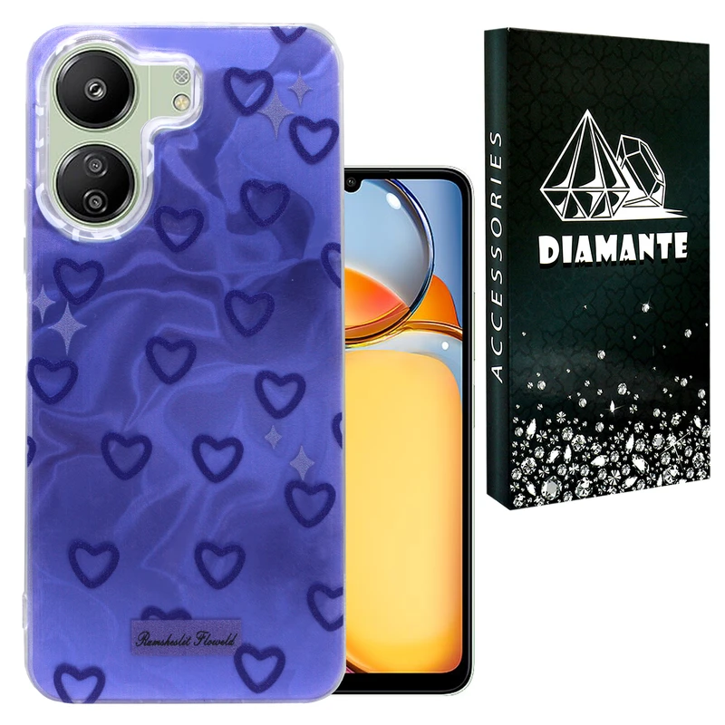 کاور دیامانته مدل Ghalbi Bk مناسب برای گوشی موبایل شیائومی Poco C65