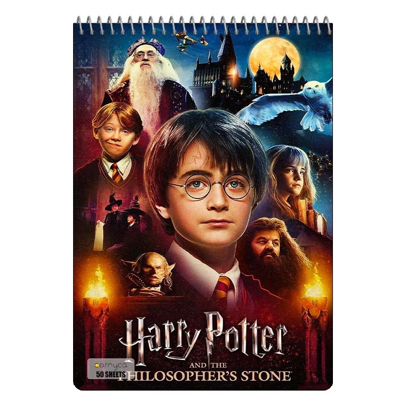 دفتر نقاشی 50 برگ سیمی کارنیکا طرح هری پاتر Harry Potter کد 43647