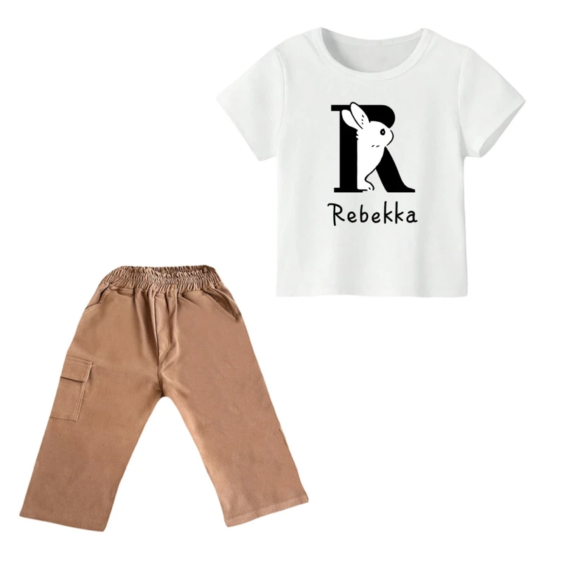 ست تی شرت و شلوارک دخترانه مدل خرگوش کد ۱۶