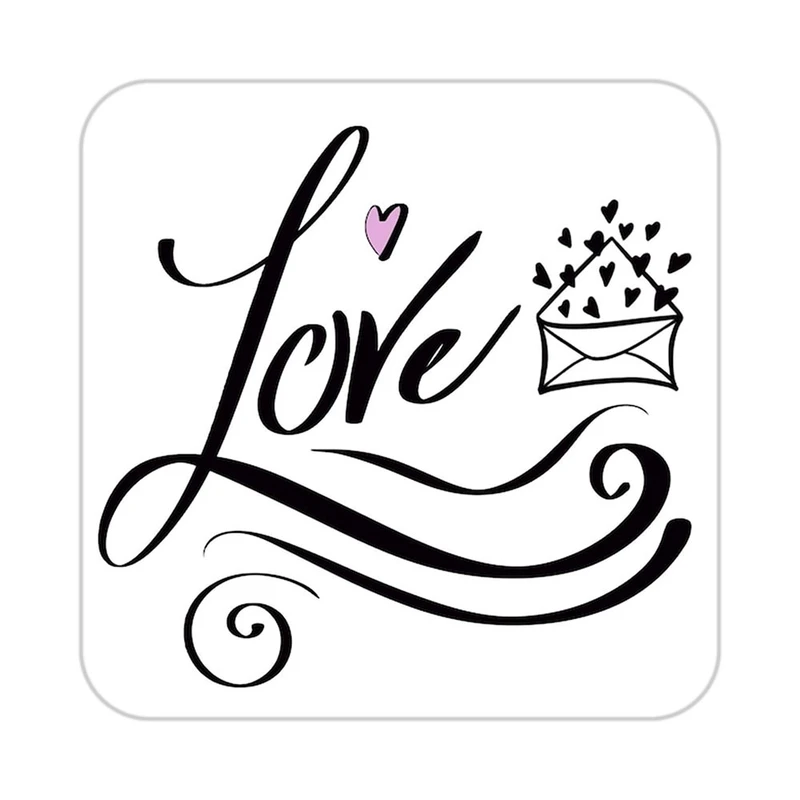 زیر لیوانی کاکتی طرح عاشقانه مدل mp37878