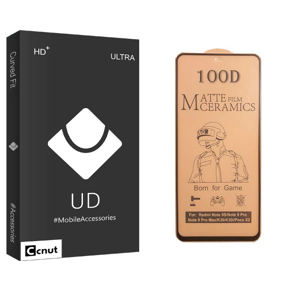 محافظ صفحه نمایش سرامیکی کوکونات مدل UD Black مناسب برای گوشی موبایل شیائومی Redmi Note 9 Pro Max