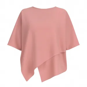 بلوز آستین کوتاه یقه گرد زنانه مدل ٢١٠٥