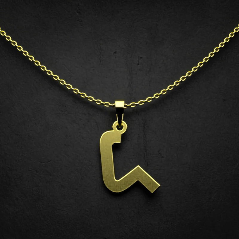 گردنبند طلا 18 عیار زنانه مدوپد مدل حرف ک کد I2-1-1453