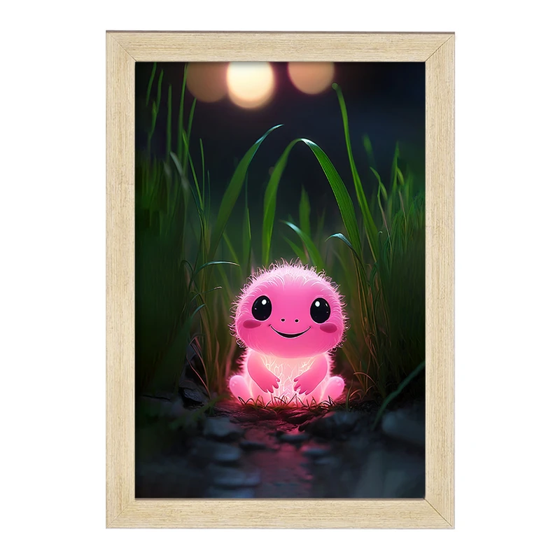 تابلو خندالو مدل هیولای صورتی کیوت کد F6275