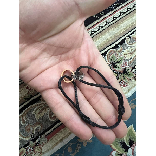 دستبند مدل اسپرت دو حلقه love  کد 54216