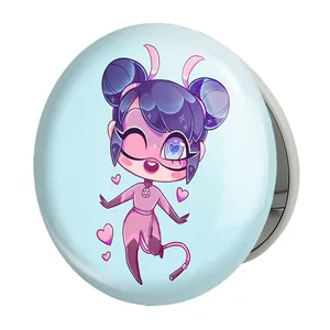 آینه جیبی خندالو طرح دختر کفشدوزکی مدل تاشو کد 25008 