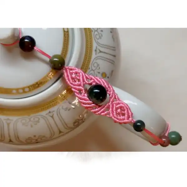 نگهدارنده درب قوری بافتنی مدل مکرومه کد7