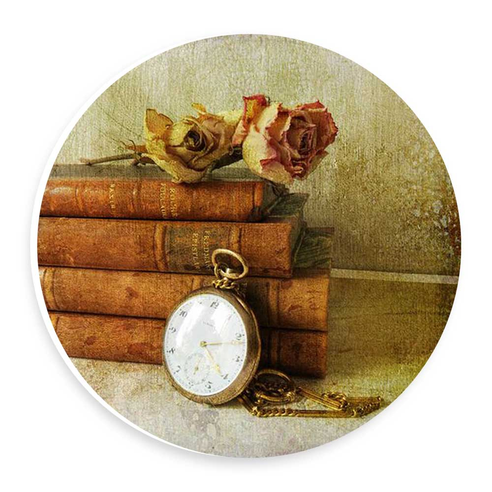 دیوارکوب طرح گل های رز و ساعت جیبی مدل wtb484