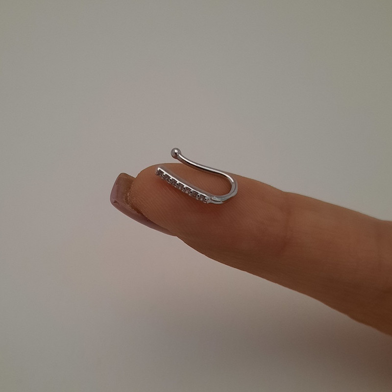 پیرسینگ بینی زنانه رستاخیز مدل فیک ساده نگینی کد zrk-ps01