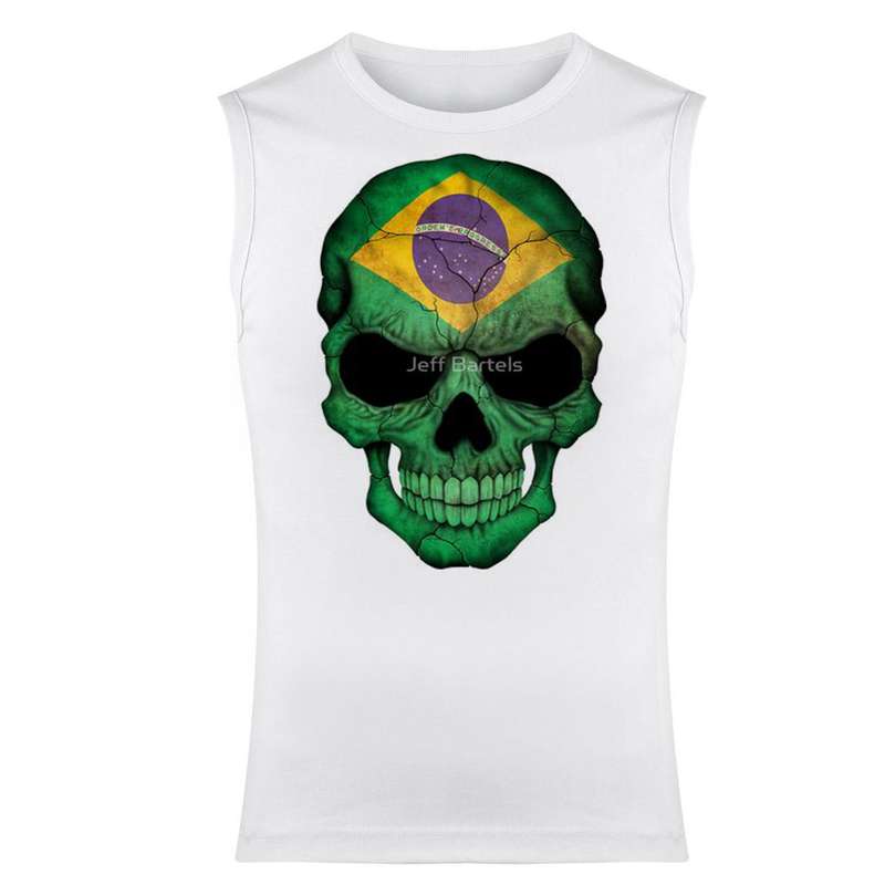 تاپ مردانه مدل اسکلت  کد 260 رنگ سفید