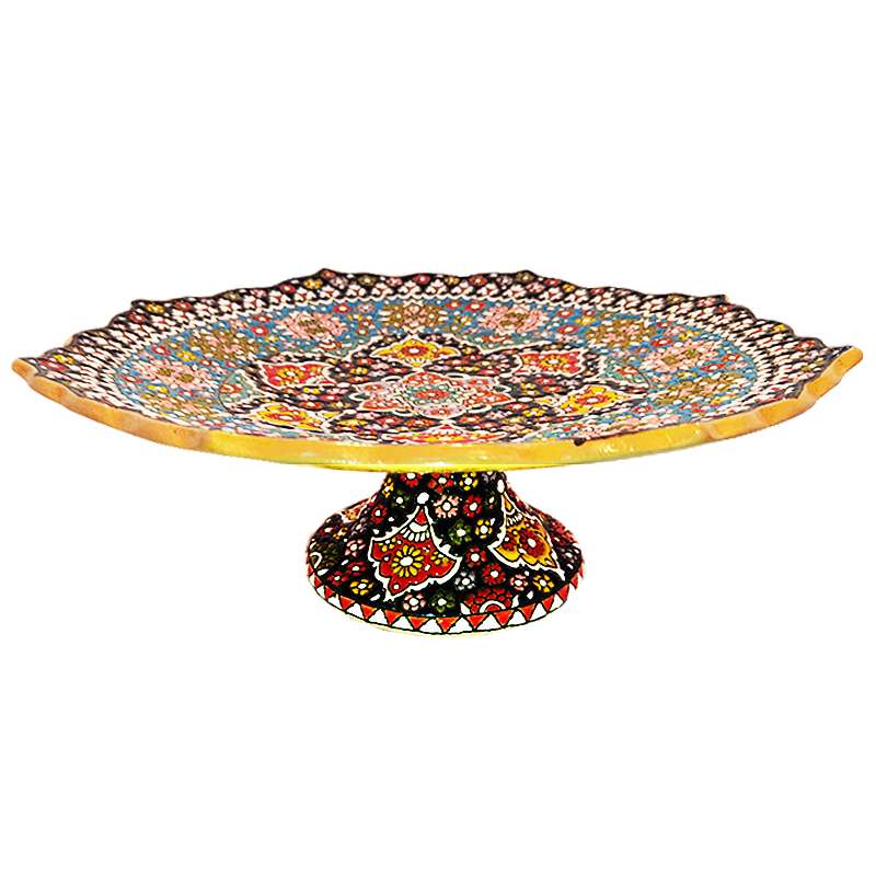 شیرینی خوری میناکاری مدل پایه دار کد M_15