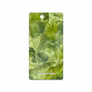 MAHOOT Green Crystal Marble Cover Sticker for Sony Xperia C3 Dual