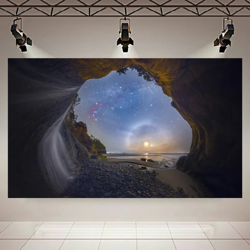 استیکر طرح کهکشان و ستارگان مدل نمای غار کد AR1181