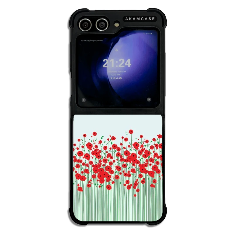 کاور آکام مدل AMC-WSGZFLIP5-FLOWERS-26 مناسب برای گوشی موبایل سامسونگ Galaxy Z Flip 5