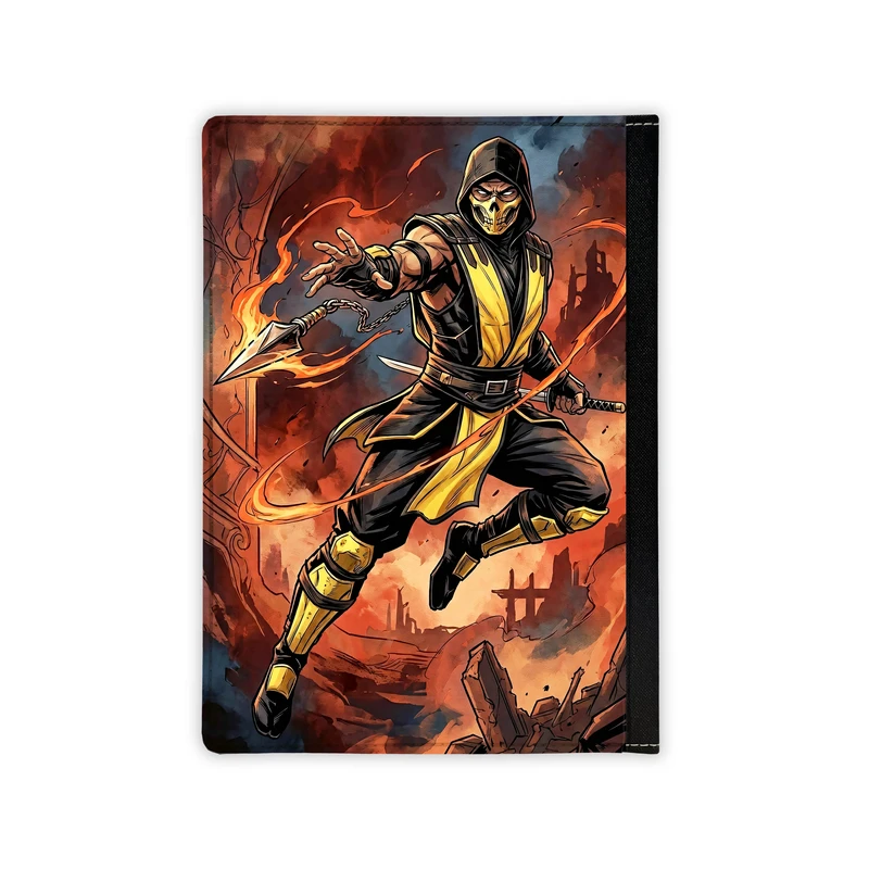 دفتر کلاسوری 100 برگ سیمی مدل mortal kombat scorpion کد 6199