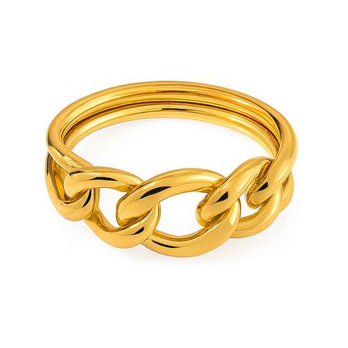 انگشتر طلا 18 عیار زنانه مدوپد مدل کارتیه پهن سایز 54