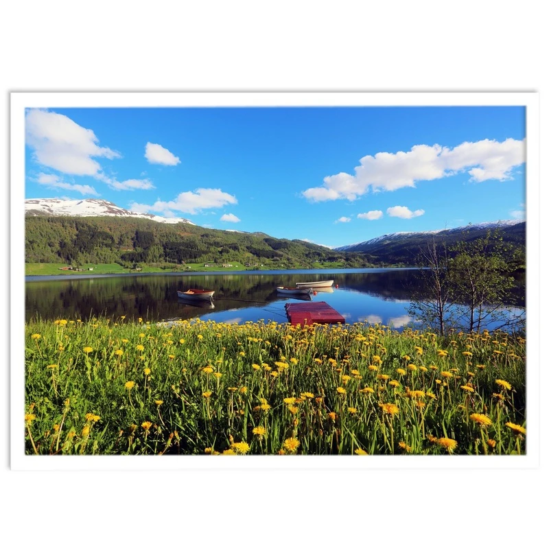 تابلو نوری بکلیت طرح طبیعت دشت و رودخانه مدل W-S1289