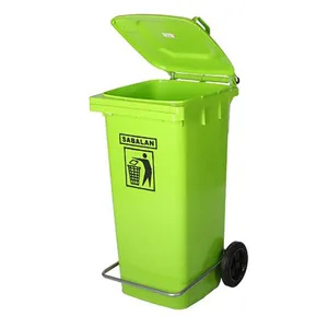 سطل زباله اداری سبلان کد 201/1 ظرفیت 240 لیتر (چرخدار و پدال دار)