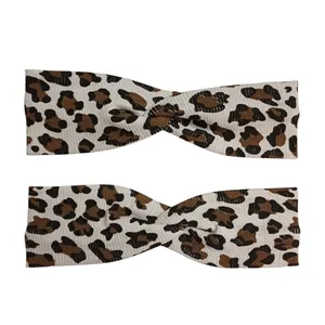 هدبند زنانه مدل پلنگی مجموعه دو عددی