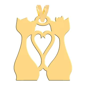 آویز گردنبند طلا 18 عیار زنانه فرشته مدل گربه WNL-000408