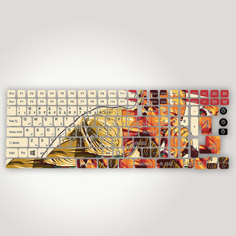 برچسب حروف فارسی کیبورد مدل chester bennington digital کد K-320 