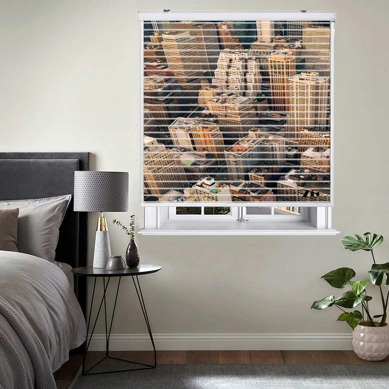 پرده زبرا زیو مدل سیلوئت C-2004 سایز 150x150 سانتی متر