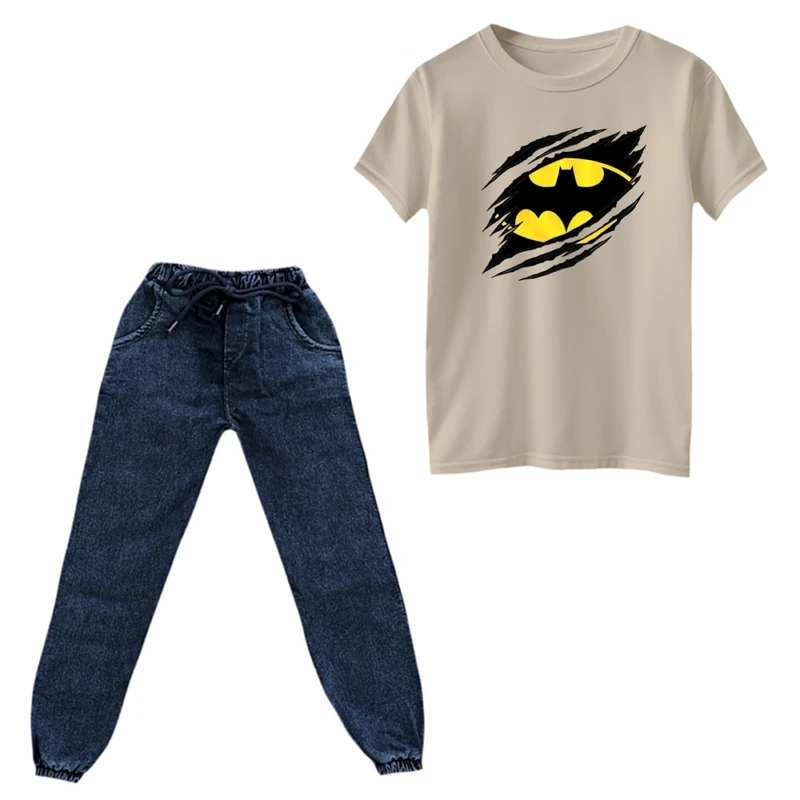 ست تی‌شرت و شلوار پسرانه مدل بتمن کد ۶