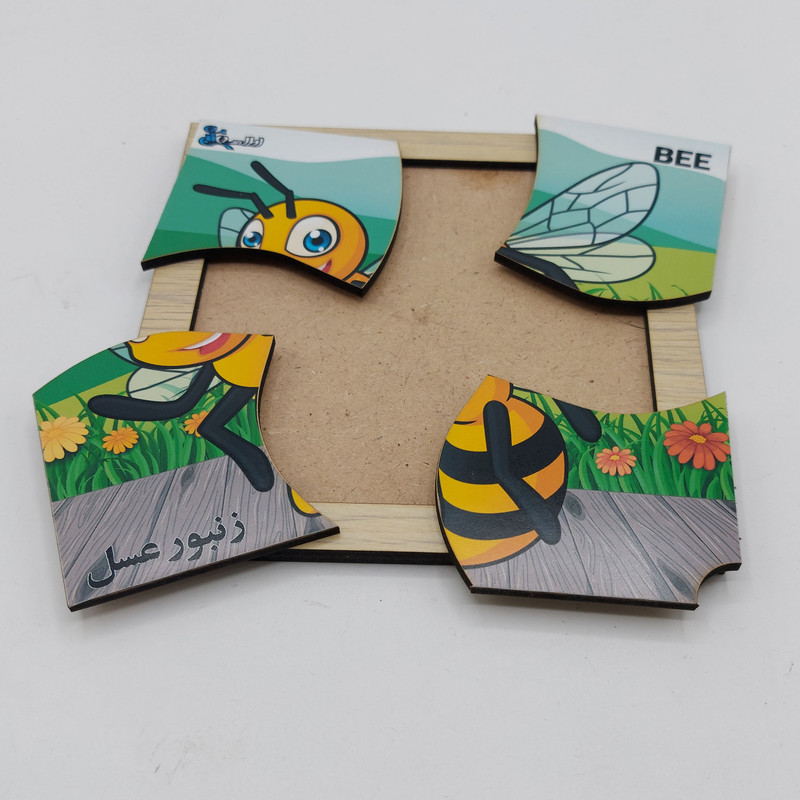 پازل 4 تکه مدل P4-092 طرح حیوان زنبور عسل