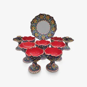 ست هفت سین 10 تکه مدل  میناکاری لاله کد 11‌