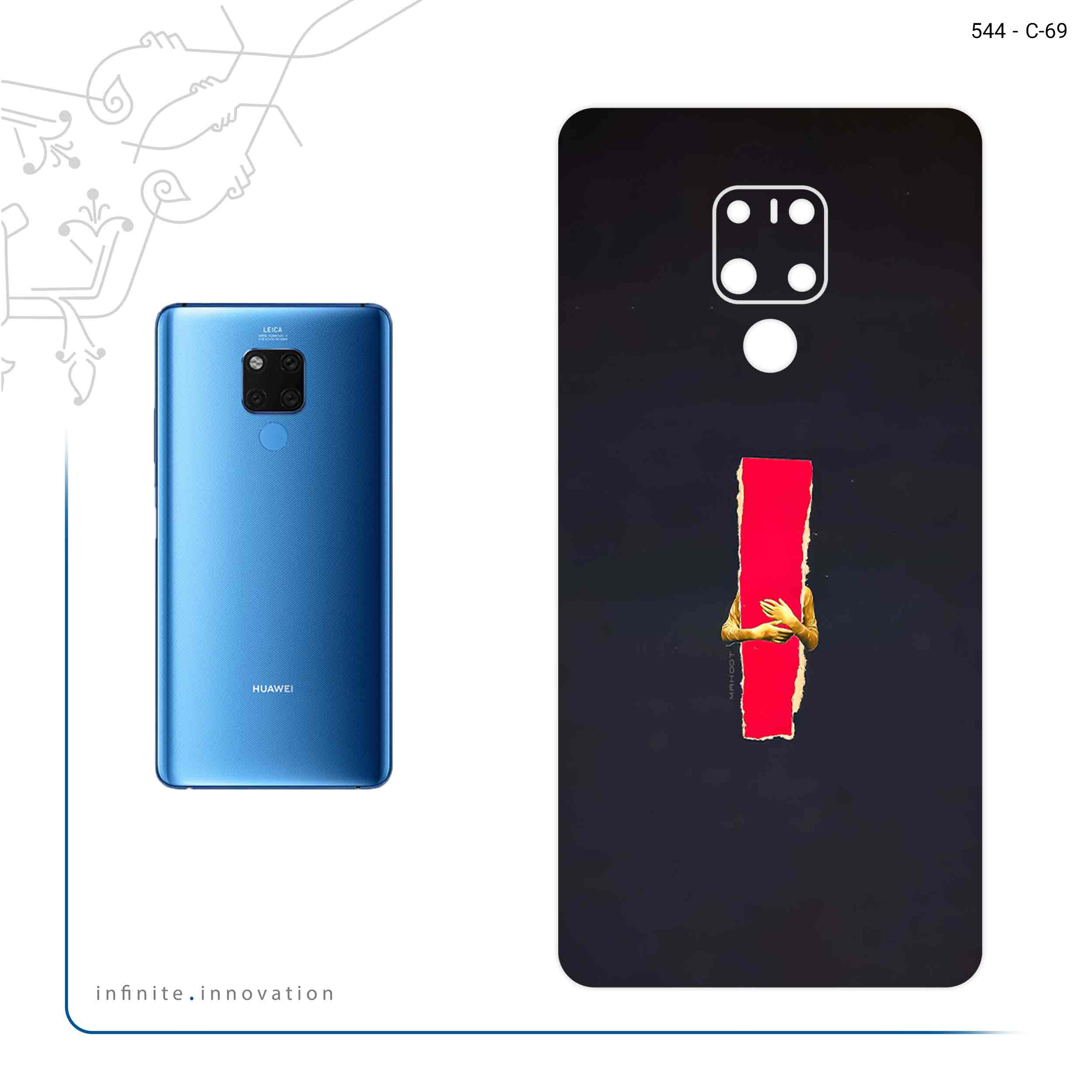 برچسب پوششی ماهوت مدل Collage of Embrace مناسب برای گوشی موبایل هوآوی Mate 20 X