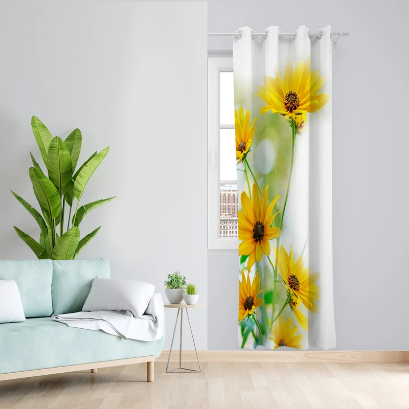 پرده طرح گل مدل مخمل پانچی کد 4043 z سایز 140x200 سانتی متر