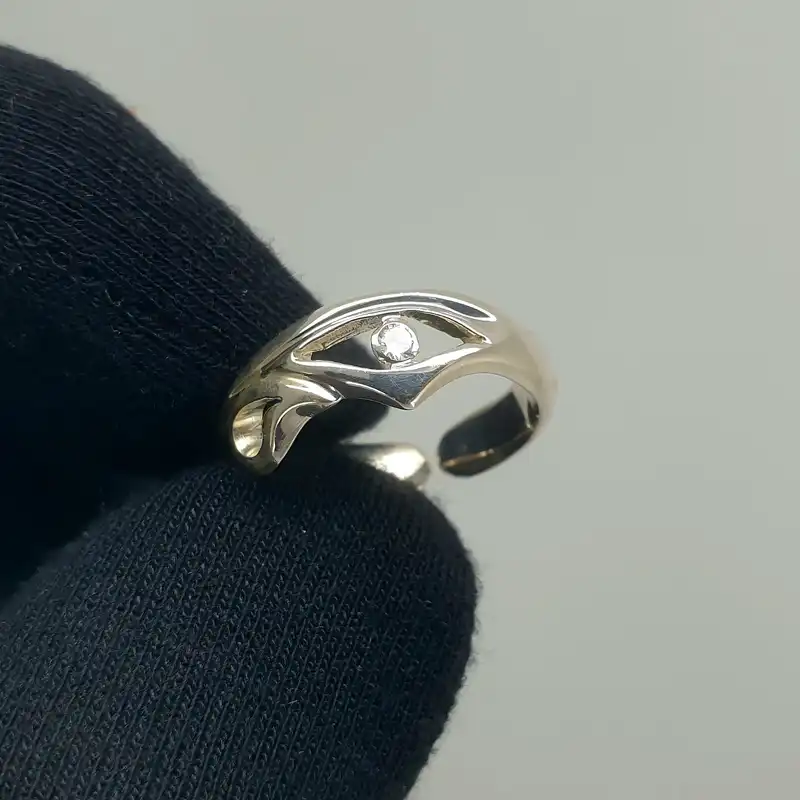 انگشتر نقره زنانه مدل نگاه