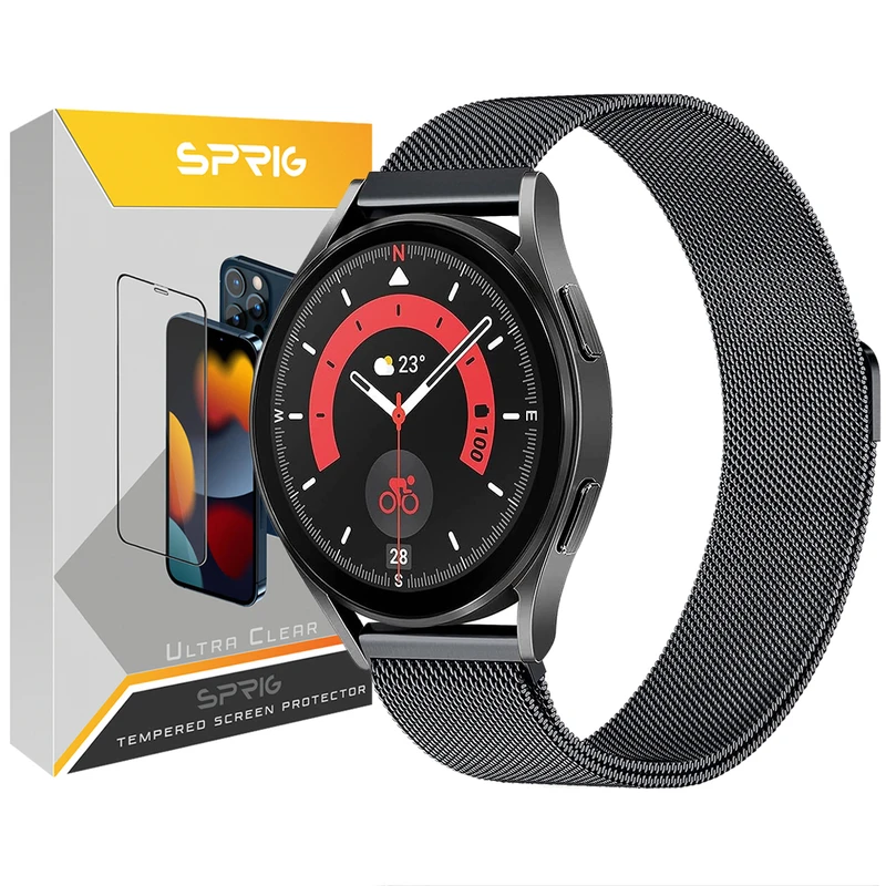 بند اسپریگ مدل Milanese مناسب برای ساعت هوشمند سامسونگ Galaxy Watch 5 44mm