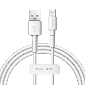 کابل USB به MicroUSB باسئوس مدل  4A Mini White طول 1 متر