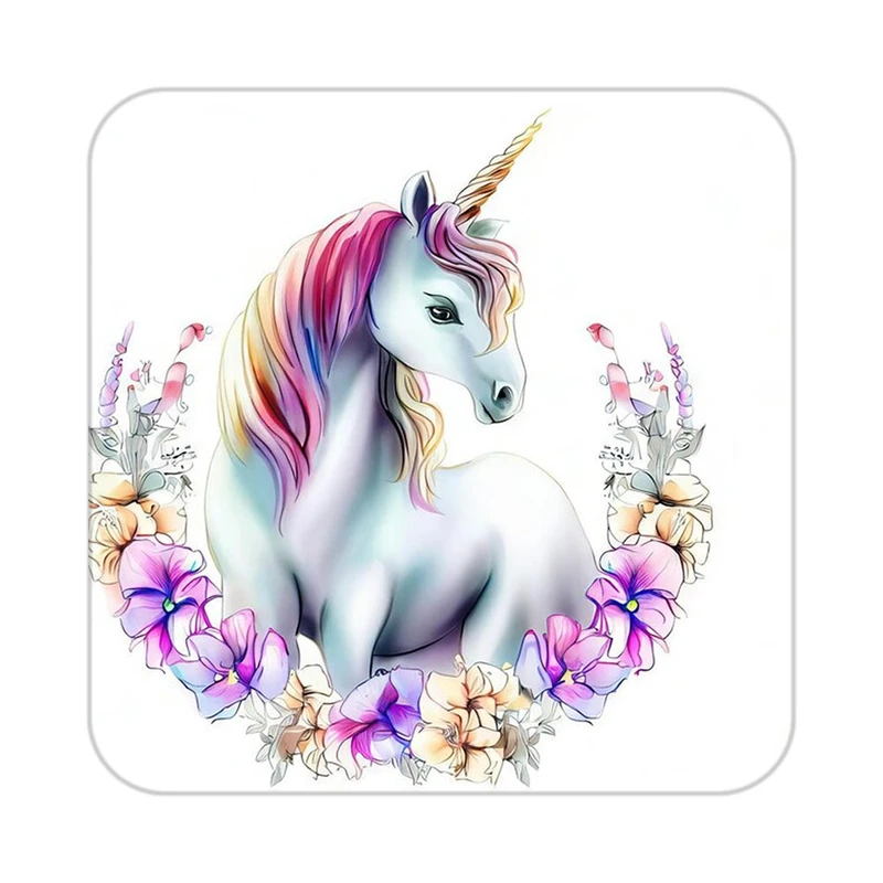 زیر لیوانی کاکتی طرح اسب تک شاخ و یونیکورن مدل mp32518