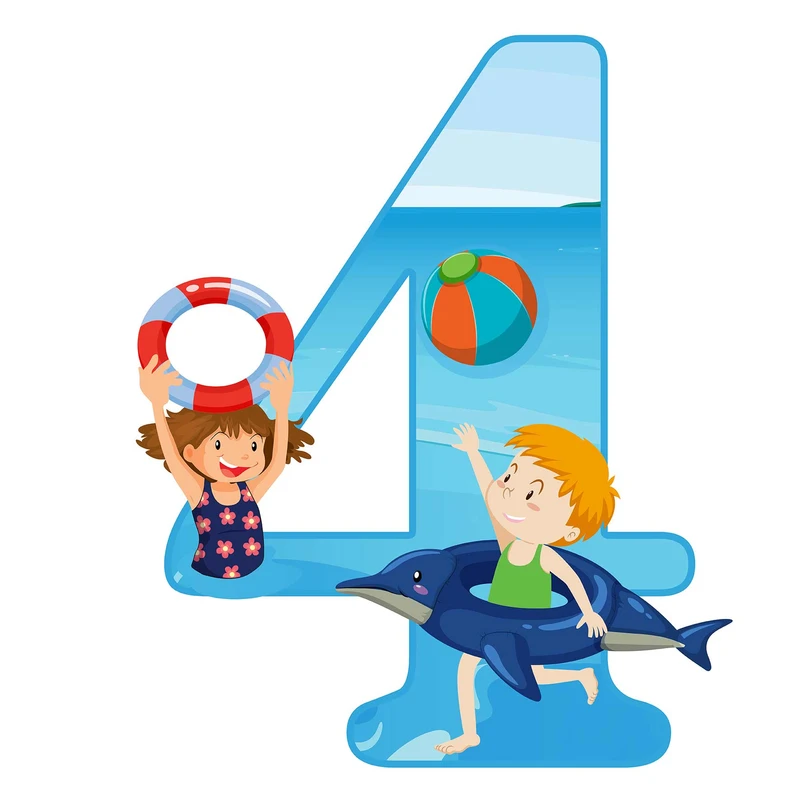 استند رومیزی مدل عدد 4 طرح شنا کد 1677