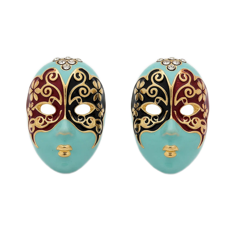 گوشواره میخی زنانه مدل نقاب کد 002