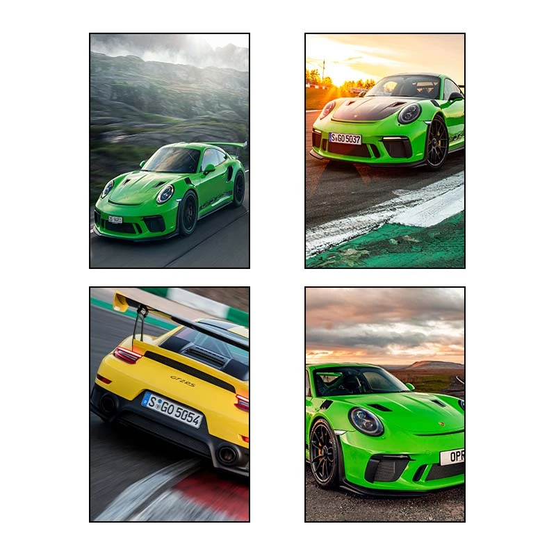 تابلو شاسي کارنيکا طرح Porsche کد 73453 مجموعه 4 عددی