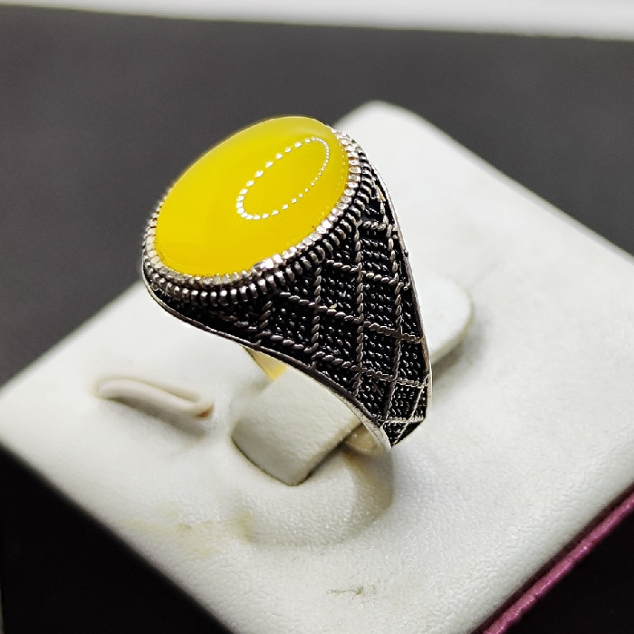 انگشتر نقره مردانه مدل شرف الشمس کد 766