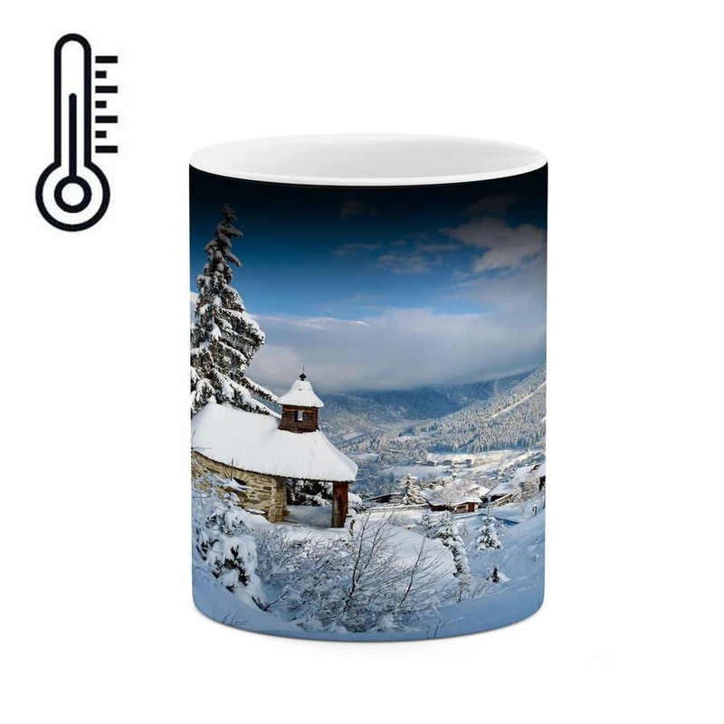 ماگ حرارتی کاکتی مدل منظره برفی کد mgh15129