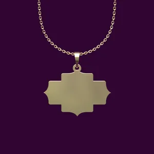 گردنبند طلا 18 عیار زنانه مدوپد مدل شکل هندسی کد P2-1-1260