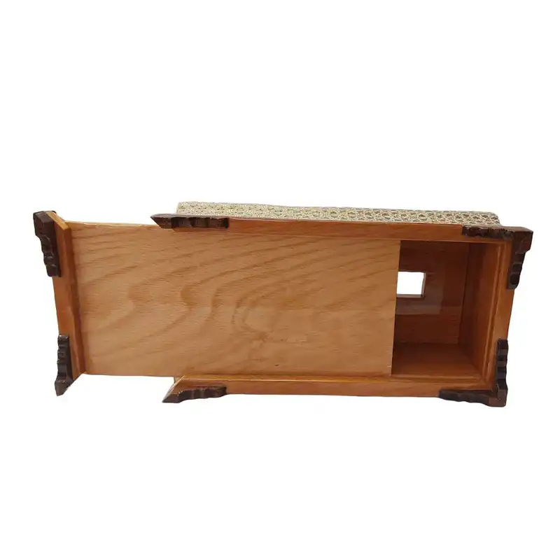 جعبه دستمال کاغذی خاتم کاری مدل بغل کاس کد 239