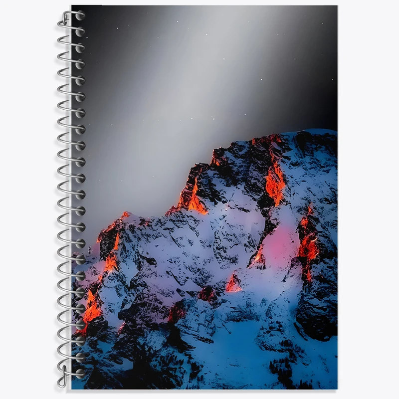 دفتر نت موسیقی 50 برگ خندالو طرح منظره ی کوه و غروب کد F5574