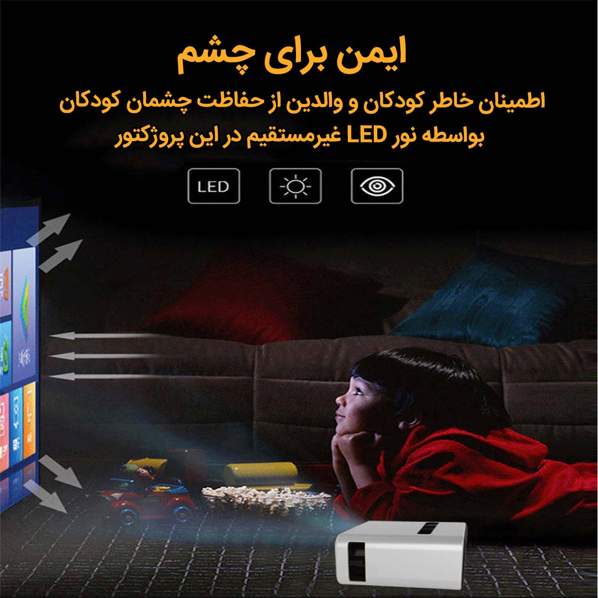 مینی ویدئو پروژکتور مدل P700 مینی ویدئو پروژکتور مدل P700