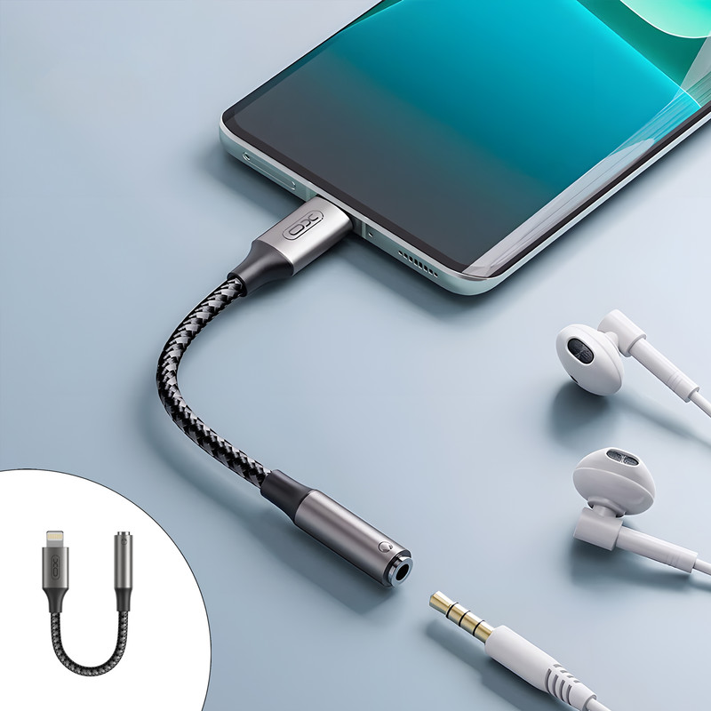مبدل لایتنینگ به جک 3.5 میلیمتری ایکس او مدل R258c