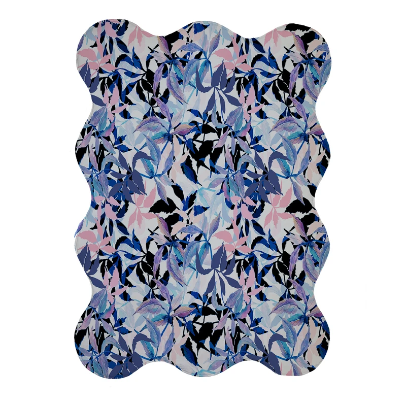 پادری مدل دالبر طرح برگ کد 9244 سایز 80x110 سانتی متر