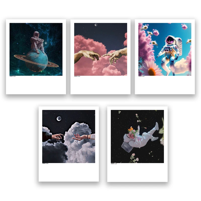 آویز تزیینی عرش مدل فانتزی هنری کد Asa553 مجموعه پنج عددی